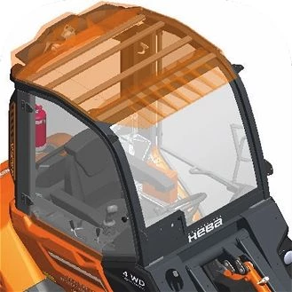 Кабина соответствует стандартам ROPS-FOPS (ГОСТ ISO 3471, ГОСТ ISO 3449)